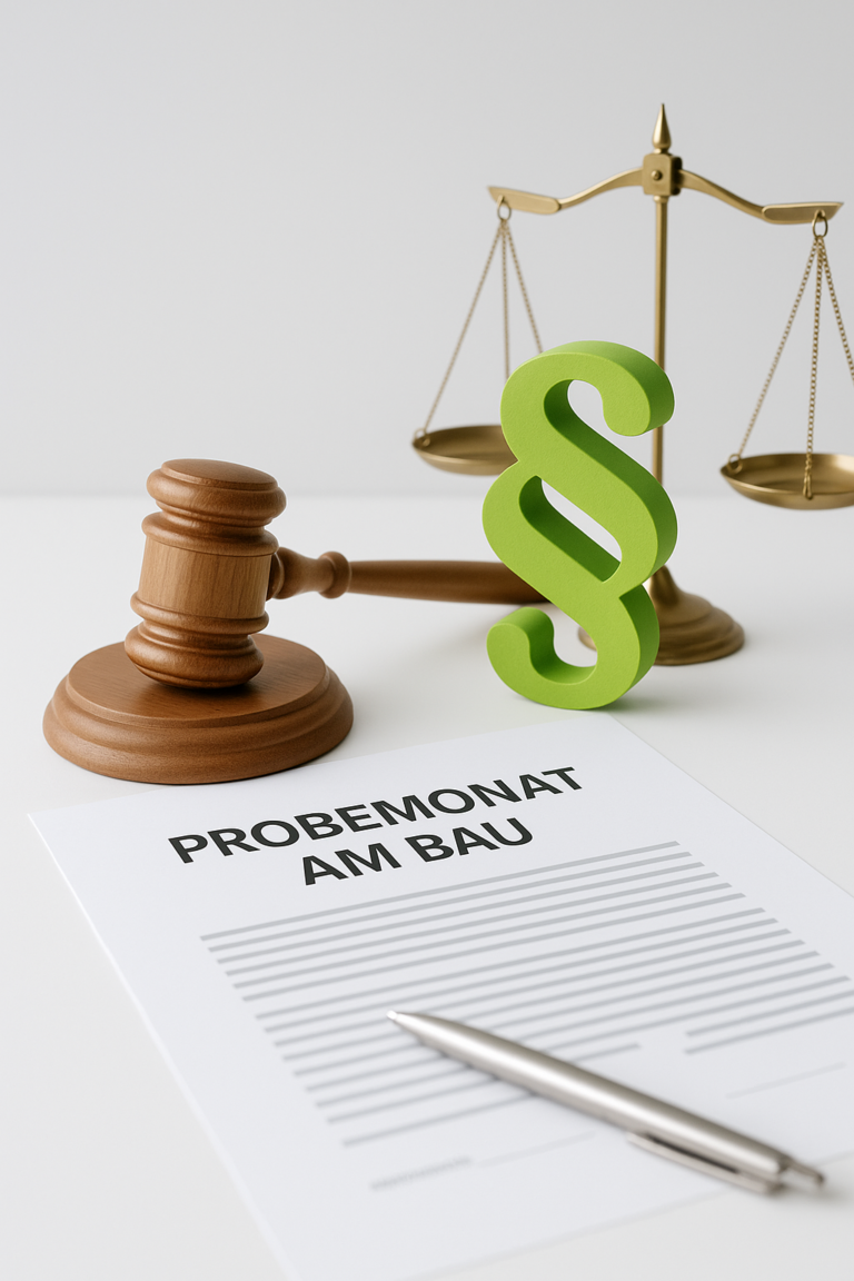 Probemonat für Arbeiter in der Bauwirtschaft: Rechte & Fristen