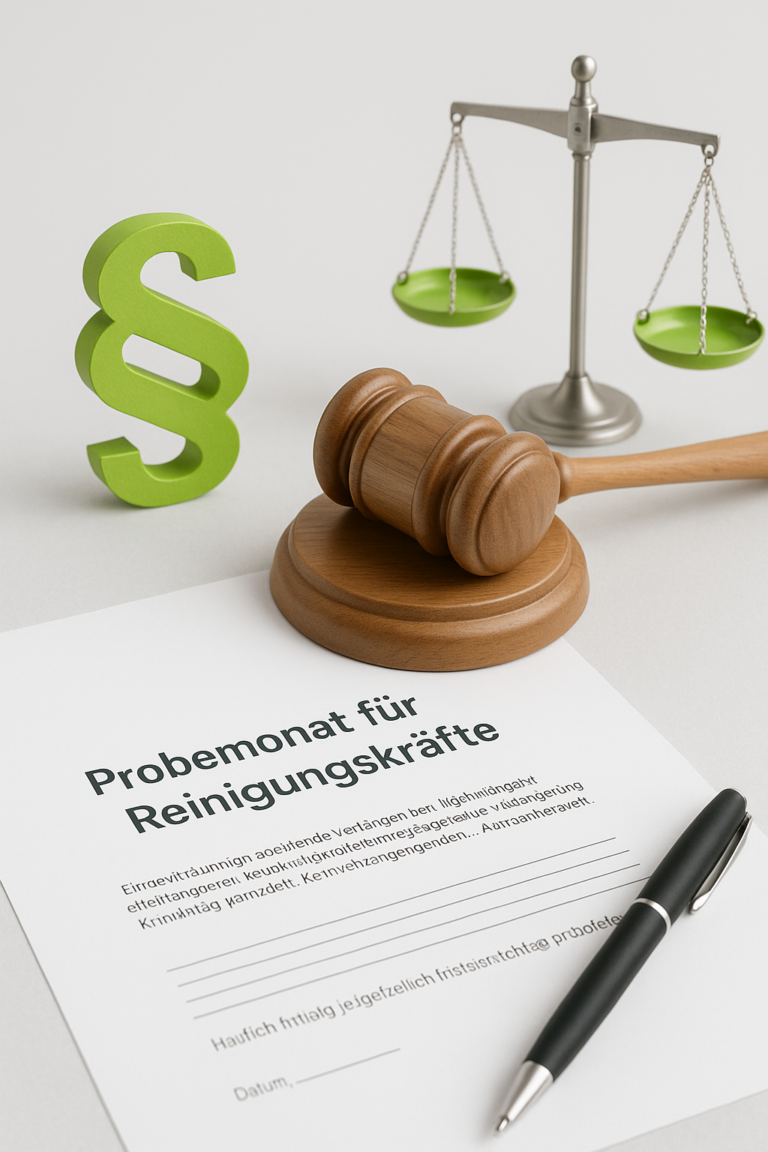 Probemonat für Arbeiter im Reinigungsgewerbe erklärt