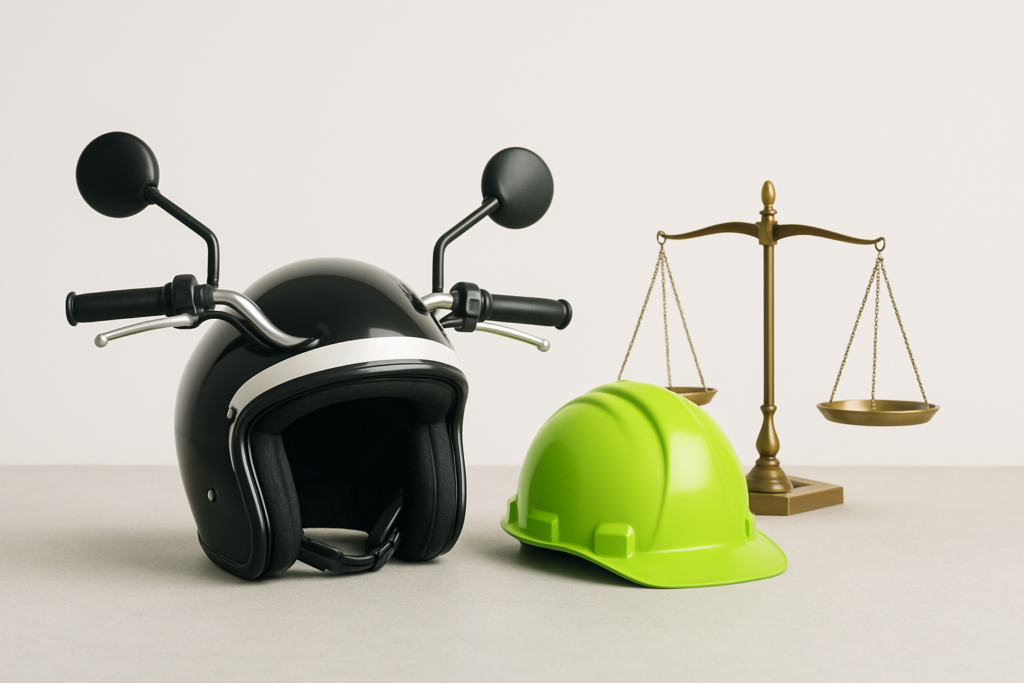 Arbeitsunfall Motorradtest Österreich: OGH